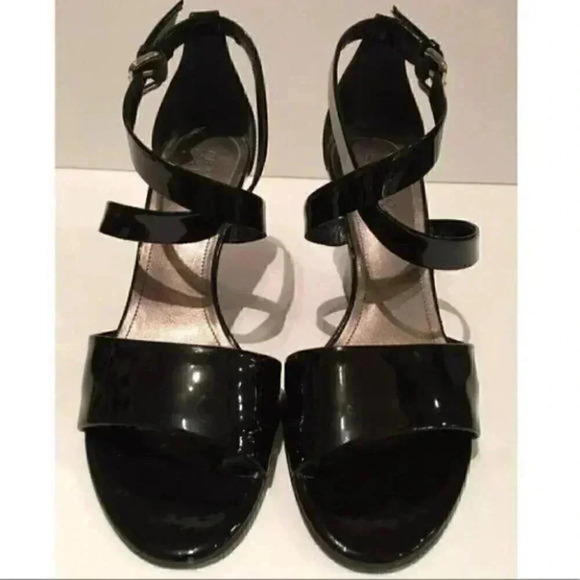 Franco Sarto Heels 7 Patent Leather Funky Chunky - Picture 2 of 8